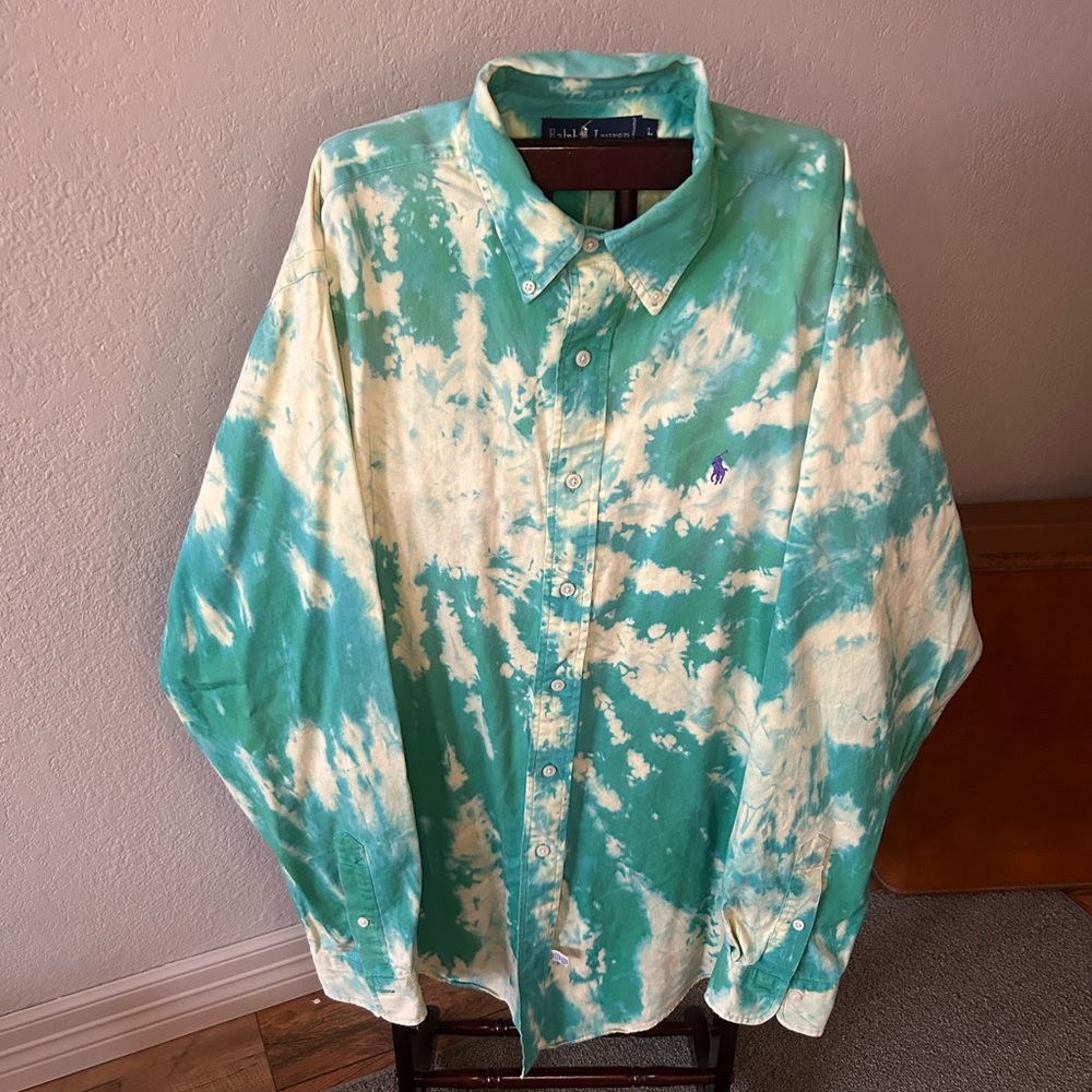 Ralph Lauren Long Sleeve Button Up Tie Dye